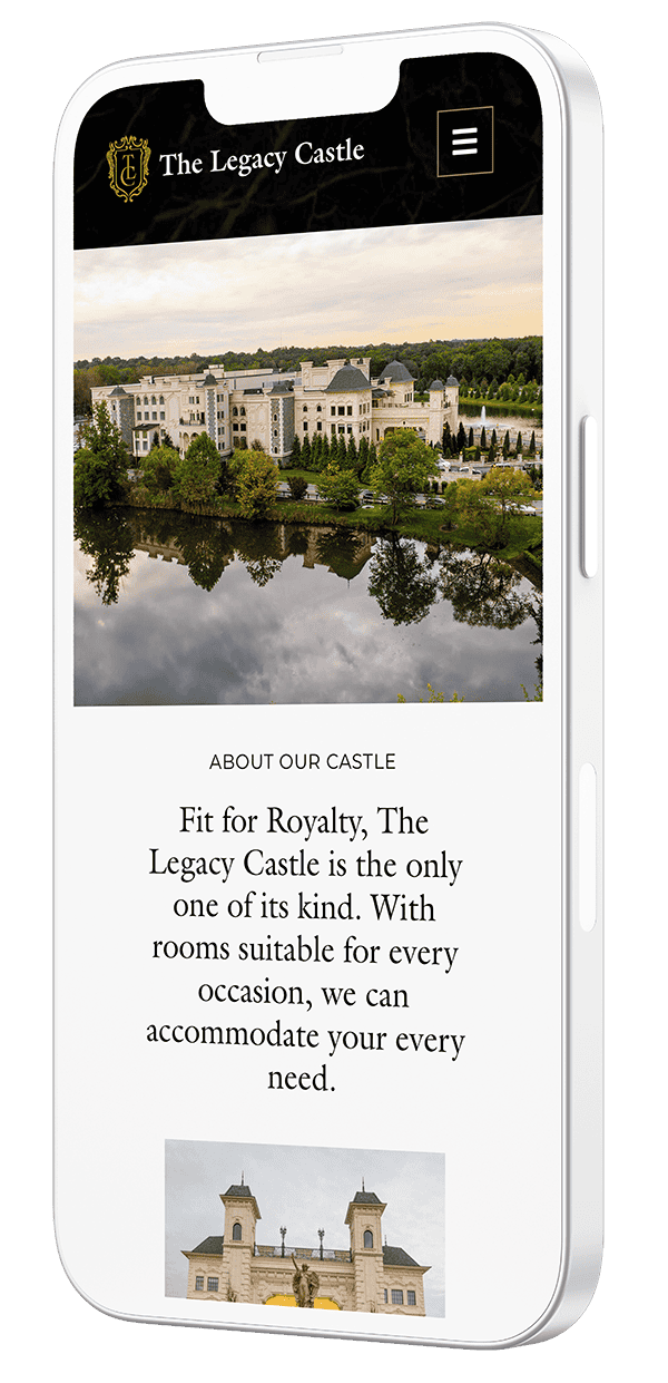 the legacy castle website design